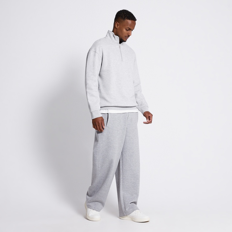 Half Zip Sweatshirt "Frank" Grey Melange